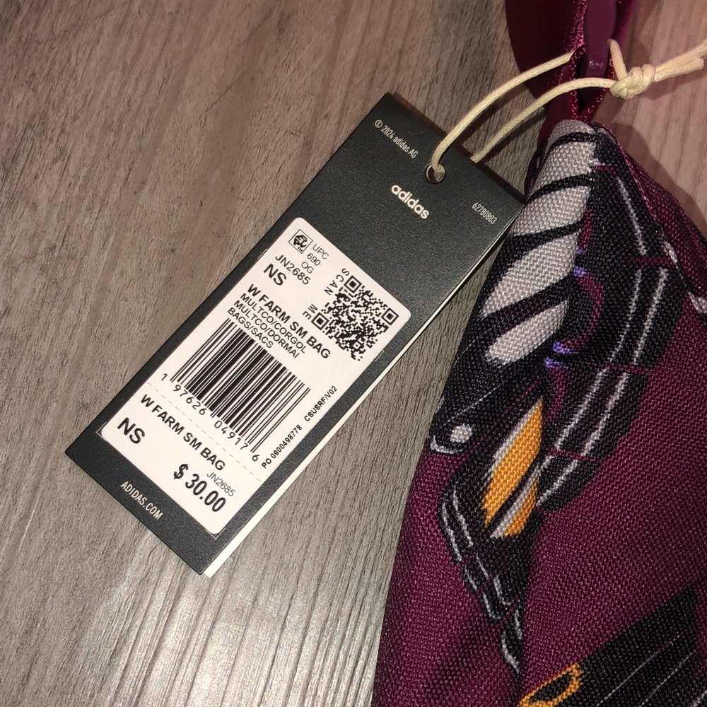 adidas x Farm Rio Sacoche Shoulder Bag Multi Color Corn Gold Butterfly Print NWT - Picture 4 of 16